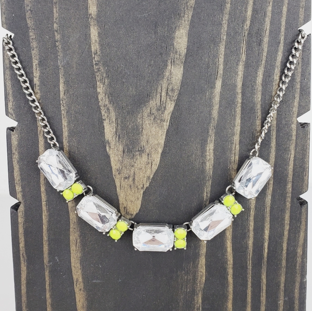 AERO 1987 Clear Rhinestone Statement Necklace